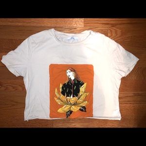 Zara Cropped Graphic Tee